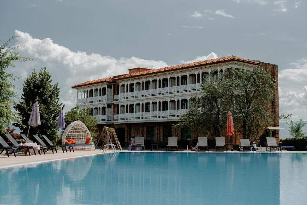 The swimming pool at the venue